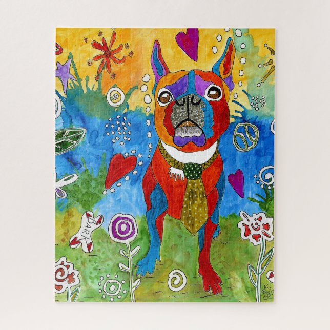 Cute Boston Terrier Puzzle - 520 pièces (Vertical)