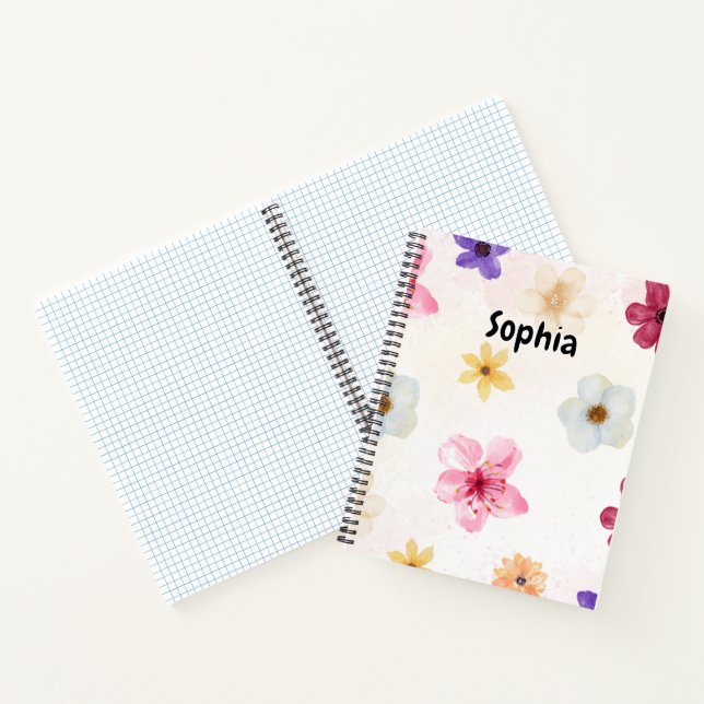 Cute Botanical Illustration with a Dreamy Floral  Notizbuch (Innenseite)