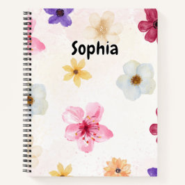 Cute Botanical Illustration with a Dreamy Floral Notizbuch