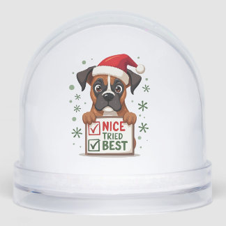 Cute Boxer dog Dog Christmas Nice Tried my Best  (
