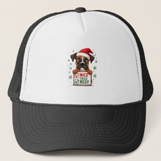 Cute Boxer dog Dog Christmas Nice Tried my Best  ( Truckerkappe