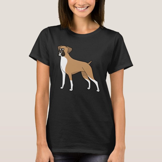 Cute Boxer Dog  Dog T-Shirt (Vorderseite)