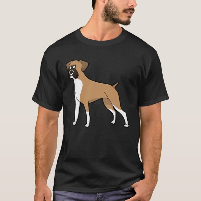 Cute Boxer Dog  Dog T-Shirt (Vorderseite)