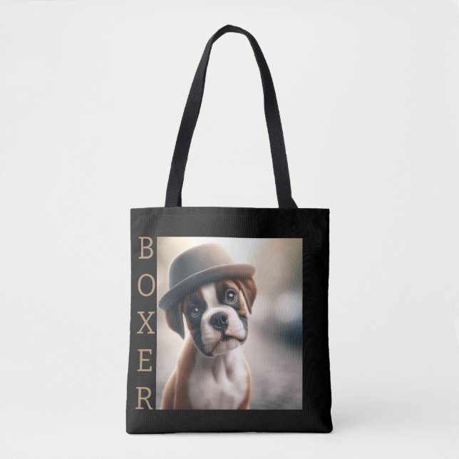 Cute Boxer Puppy – Stylish Dog Art Tasche (Vorderseite)