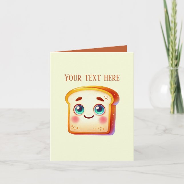 Cute bread slice customizable bakery vendors karte (Vorderseite)