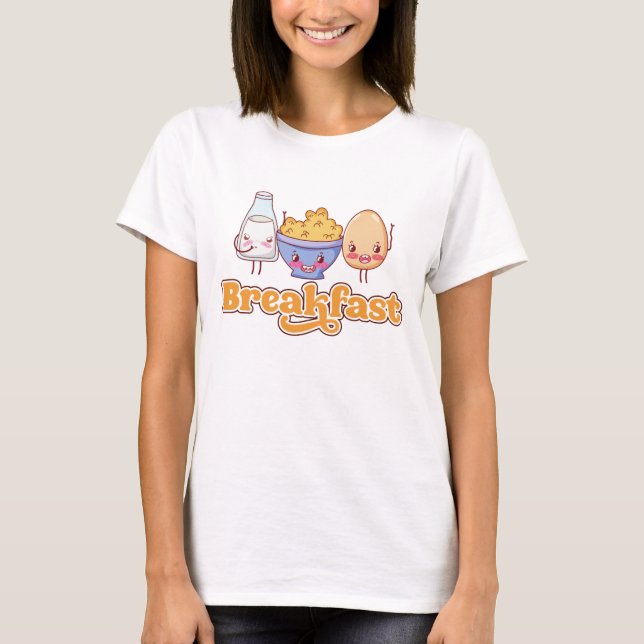 Cute Breakfast Foodie Graphic  T-Shirt (Vorderseite)