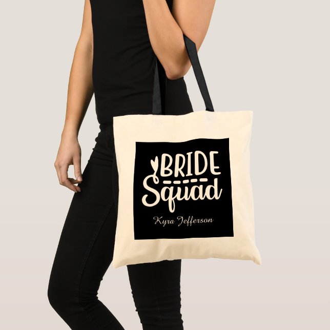 Cute Bride squad add name Tragetasche (Vorderseite (Produkt))