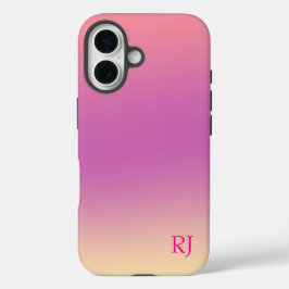Cute Bright Pink Ombre Personalized iPhone 16 Hülle