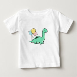 Cute Bronto Holding Balloons for Kids Birthday 🎈 Baby T-shirt