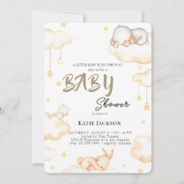 Cute Budget Baby Shower Einladung