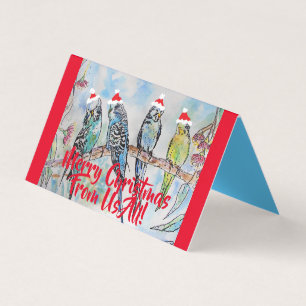 Cute Budgie Joyeux Noël de nous Tous Jeu de cartes