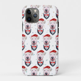 Cute Bull Terrier Dog Christmas Pattern Case-Mate iPhone Hülle