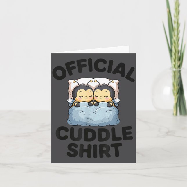 Cute Bumble Bee Couple Cuddle  Karte (Vorderseite)