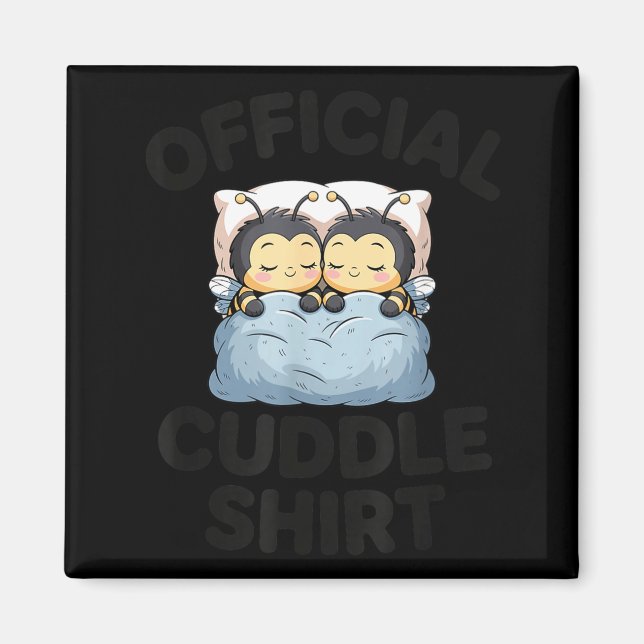 Cute Bumble Bee Couple Cuddle  Magnet (Vorne)