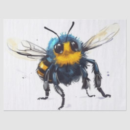 Cute Bumble Bee Ready For Spring Seidenpapier