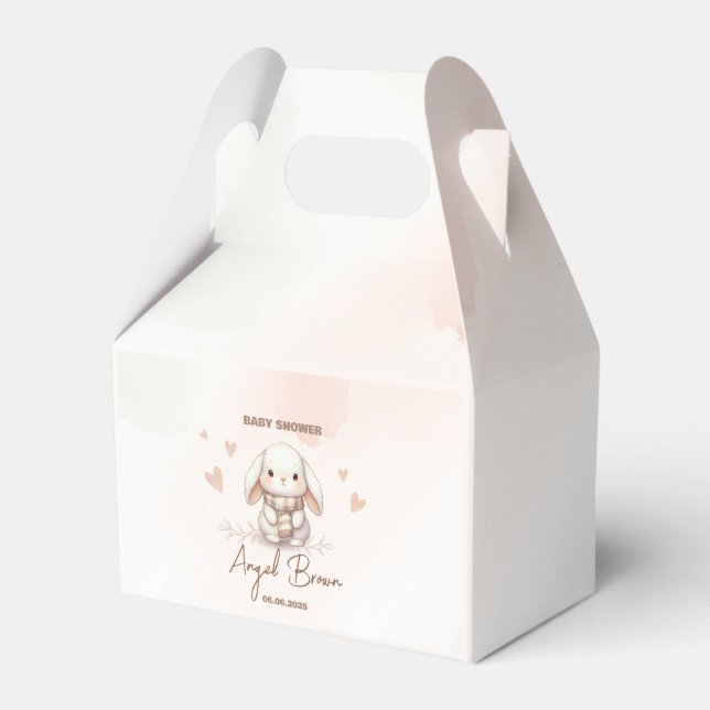 Cute Bunny Baby Shower  Geschenkschachtel (Vorderseite)