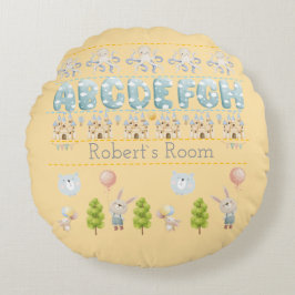 Cute Bunny  Bear pastel antistress Rundes Kissen