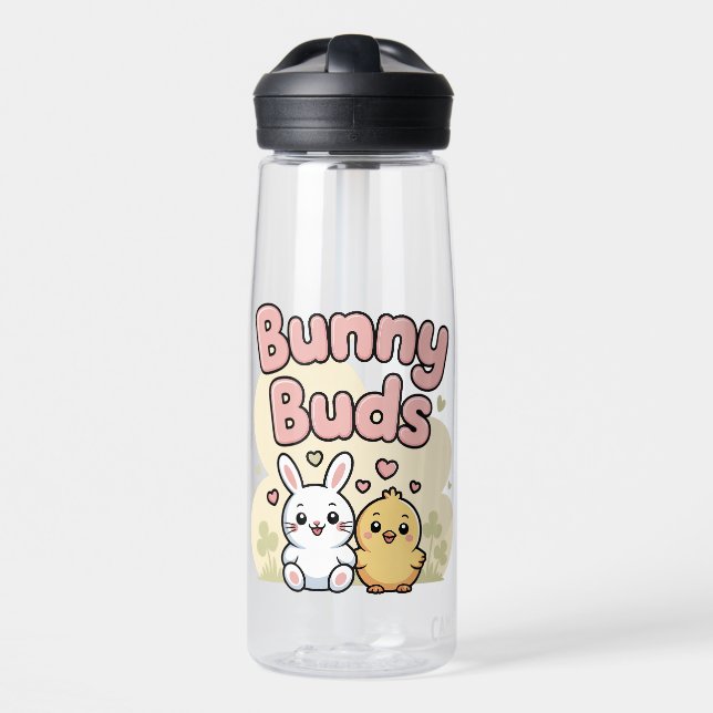 Cute Bunny Buds Easter Water Bottle Trinkflasche (Vorne)