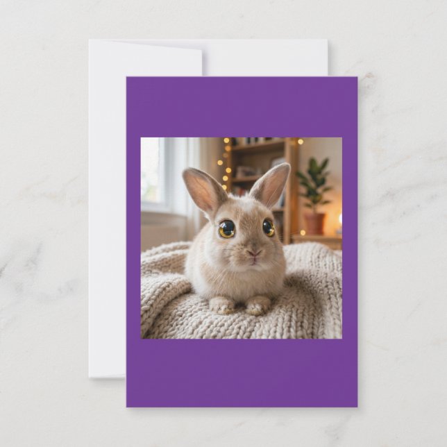 Cute bunny card dankeskarte (Vorderseite)