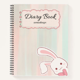 cute bunny diary notebook,  notizbuch