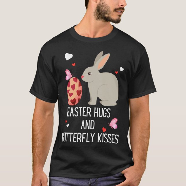 Cute Bunny Ears Happy Easter Rabbit Quote Saying W T-Shirt (Vorderseite)