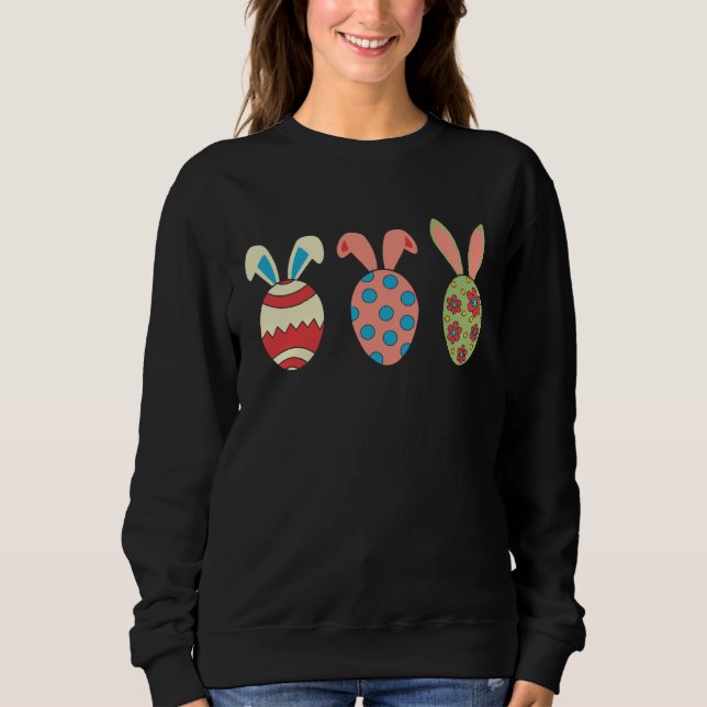 Cute Bunny Eggs Sweatshirt (Vorderseite)