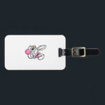 Cute Bunny Face Bubblegum Glasses Pink Coquette Bo Gepäckanhänger<br><div class="desc">Cute Bunny Face Bubblegum Glasses Pink Coquette Bow Easter T-Shirt</div>
