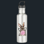 Cute Bunny Glasses Bubblegum Easter Day Girls Kids Edelstahlflasche<br><div class="desc">Cute Bunny Glasses Bubblegum Easter Day Girls Kids Boys T-Shirt</div>