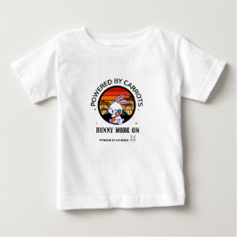 Cute Bunny Hugging Carrot Retro Sunset T-Shirt 