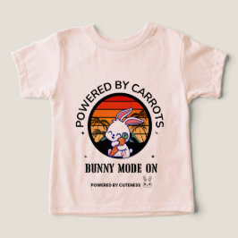Cute Bunny Hugging Carrot Retro Sunset T-Shirt 