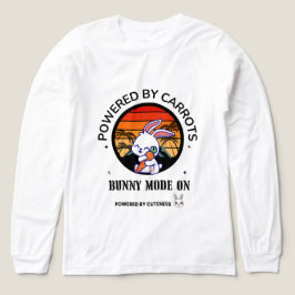Cute Bunny Hugging Carrot Retro Sunset T-Shirt  Tri-Blend Shirt