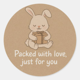 Cute Bunny Packed with Love Sticker