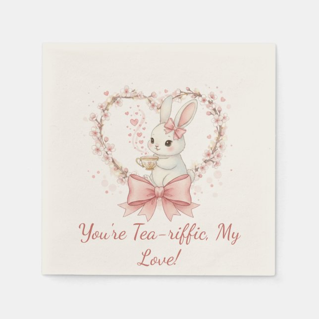 Cute Bunny Party - Personalized Event Decor Serviette (Vorderseite)