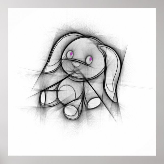 Cute bunny poster. poster (Vorne)