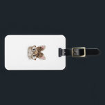 Cute Bunny Rabbit Face Leopard Coquette Bow Glasse Gepäckanhänger<br><div class="desc">Cute Bunny Rabbit Face Leopard Coquette Bow Glasses Easter T-Shirt</div>