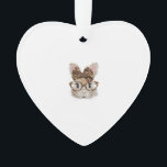 Cute Bunny Rabbit Face Leopard Coquette Bow Glasse Ornament<br><div class="desc">Cute Bunny Rabbit Face Leopard Coquette Bow Glasses Easter T-Shirt</div>