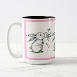 Cute Bunny Rabbit Mug Zweifarbige Tasse