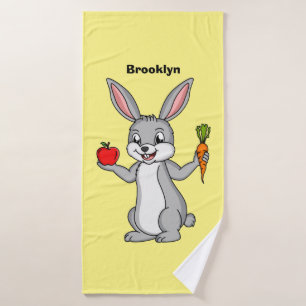Cute bunny rabbit with vegetables