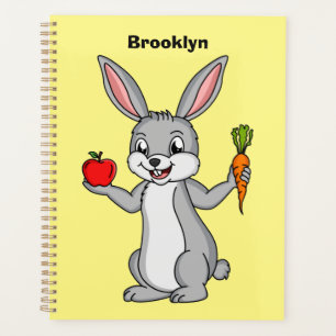 Cute bunny rabbit with vegetables