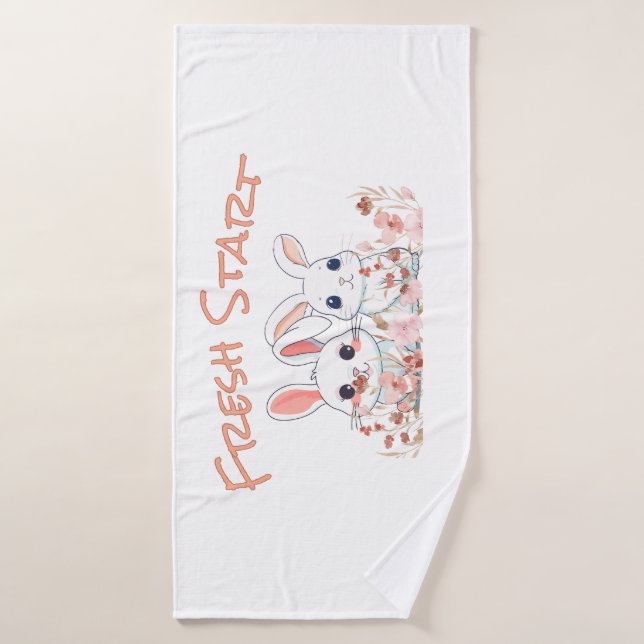 Cute Bunny Towel (Serviette de bain)
