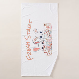 Cute Bunny Towel Badhandtuch Set