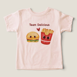Cute Burger & Fries Best Friends Baby T-Shirt