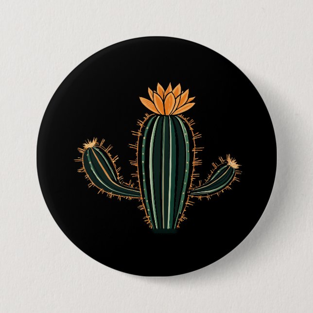 Cute Cactus Desert Plant Design - Large Button (Vorderseite)