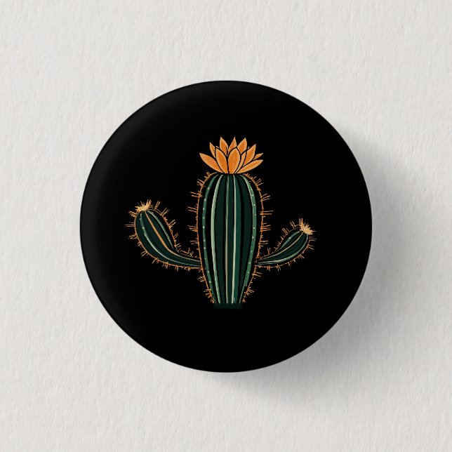 Cute Cactus Desert Plant Design - Small Button (Vorderseite)
