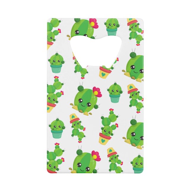 Cute Cactus, Green Cactus, Motif Cactus (Devant)
