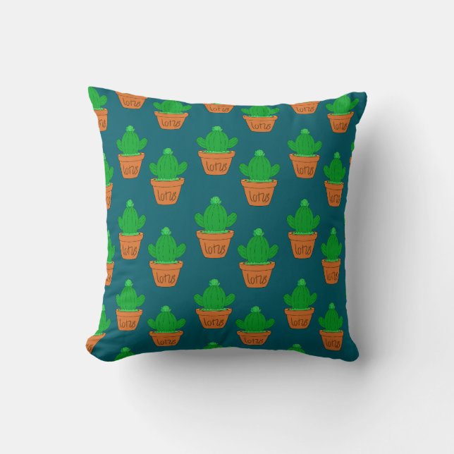 Cute cactus pillow kissen (Vorderseite)