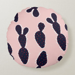 Cute cactus seamless pattern sweet mood and tone,  rundes kissen