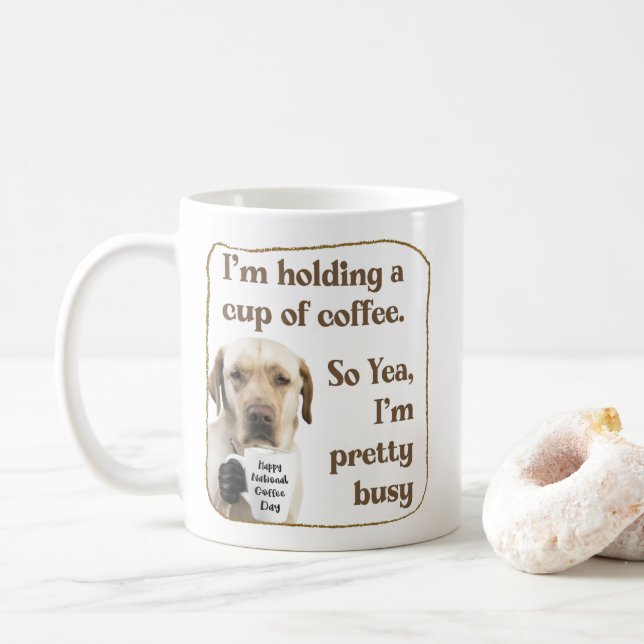 Cute café-boisson Labrador Mug (Avec donut)