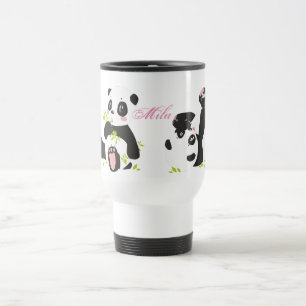 Cute café pandas tasse