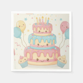 Cute Cake and Cupcakes Serviette